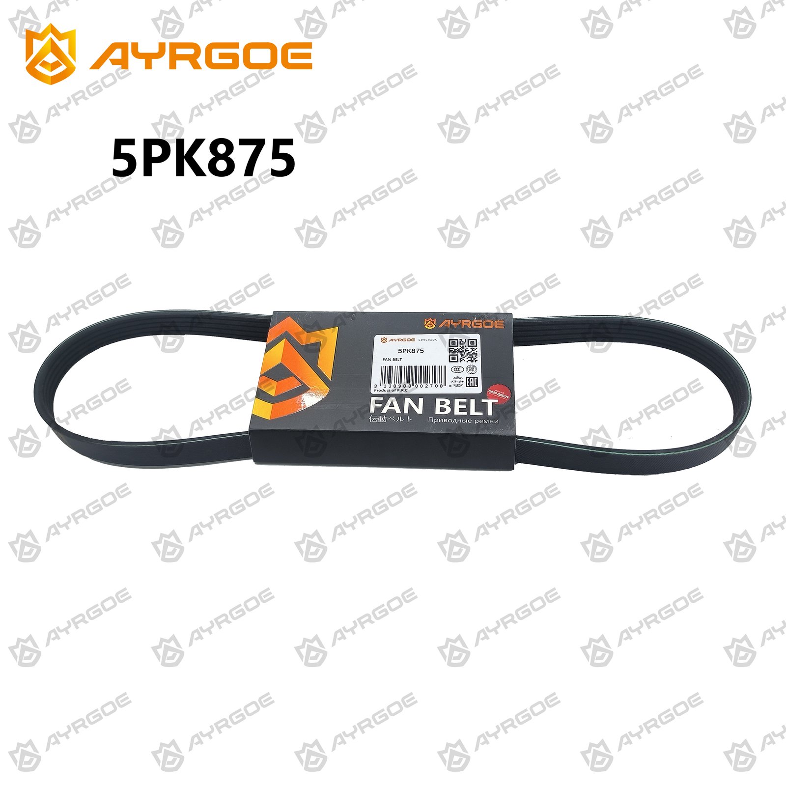 AYRGOE 5PK875-02 Correa del ventilador TOYOTA  HIACE 3RZ-FE 2.7L 1998-2005|SUBARU EJ25|EJ20|EJ22|DAEWOO|SUBARU