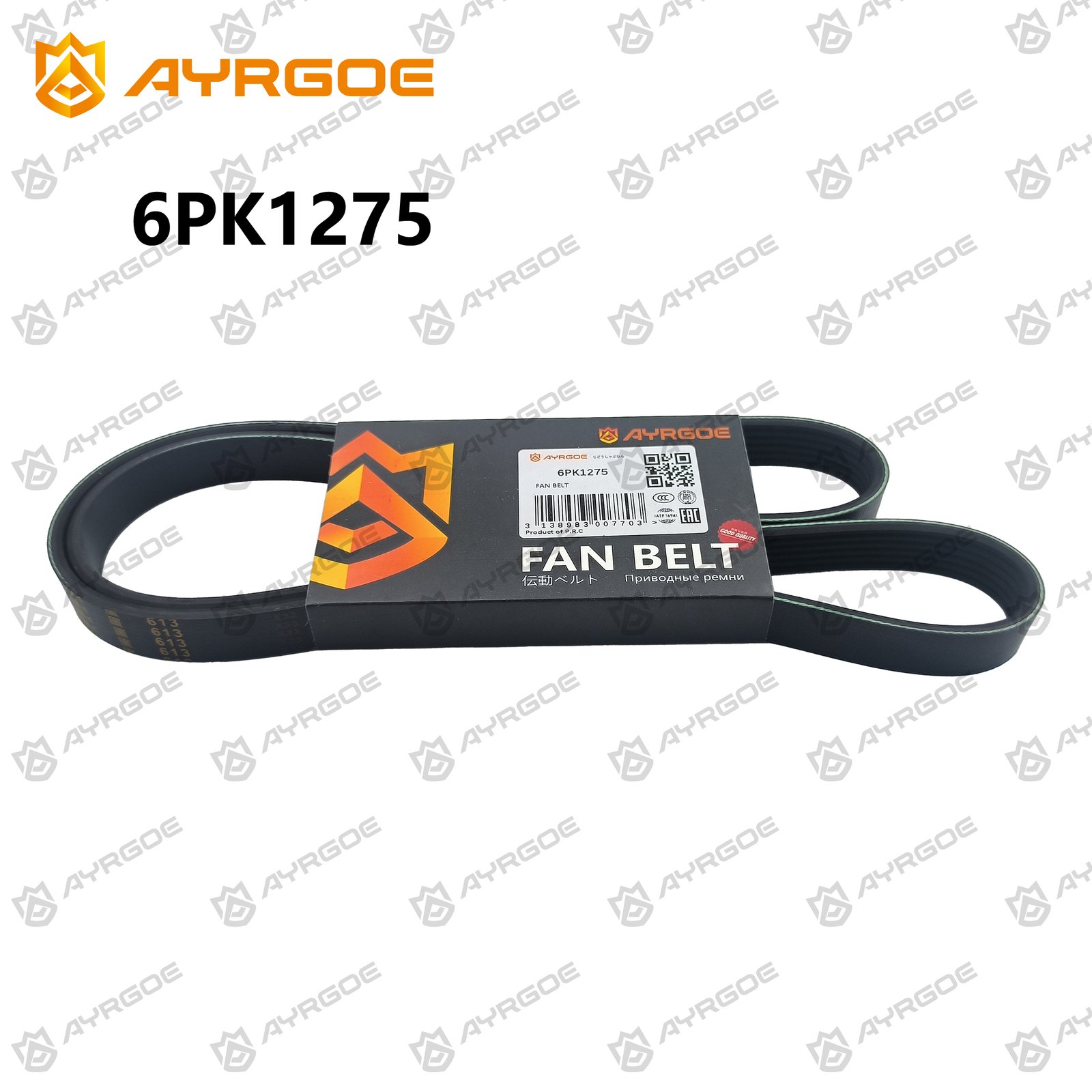 AYRGOE 6PK1275-02 Correa del ventilador FIAT STILO 2002-2008 |OPEL ASTRA F35 2003-2004