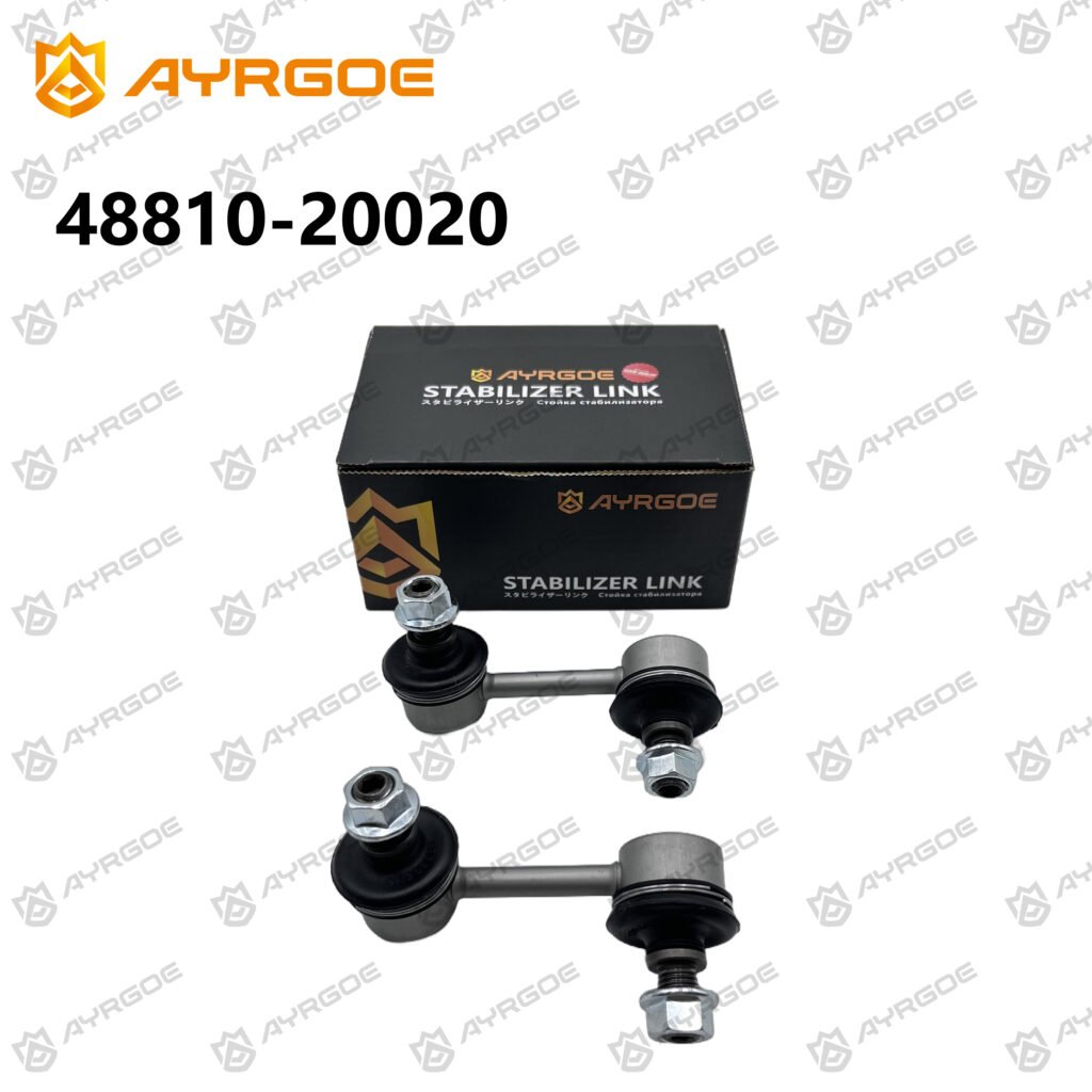 AYRGOE 48810-20020-03 Bieleta de barra estabilizadora Delantero, izquierdo TOYOTA AVENSIS T220 97-03/CARINA E T190 92-97/CALDINA T190 92-97