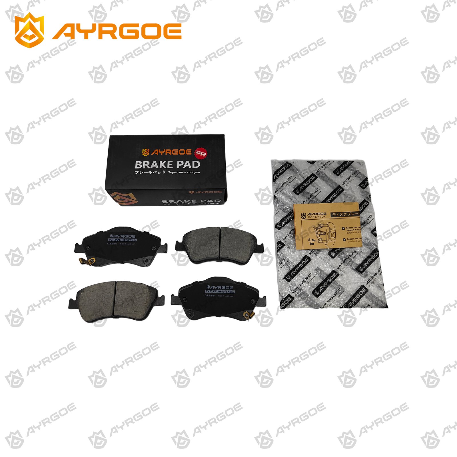 AYRGOE D2286-03 Тормозные колодки Передний Toyota Corolla E140 E150 02-14/Auris E150 06-12 2