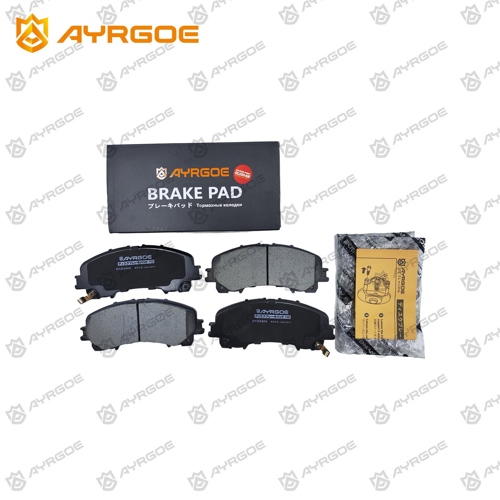 AYRGOE D1336M-03 Тормозные колодки Передний Nissan X-Trail T3214-22/ Infiniti Q50 14-/Chevrolet TrailBlazer 15-/Renault Koleos 16- 3