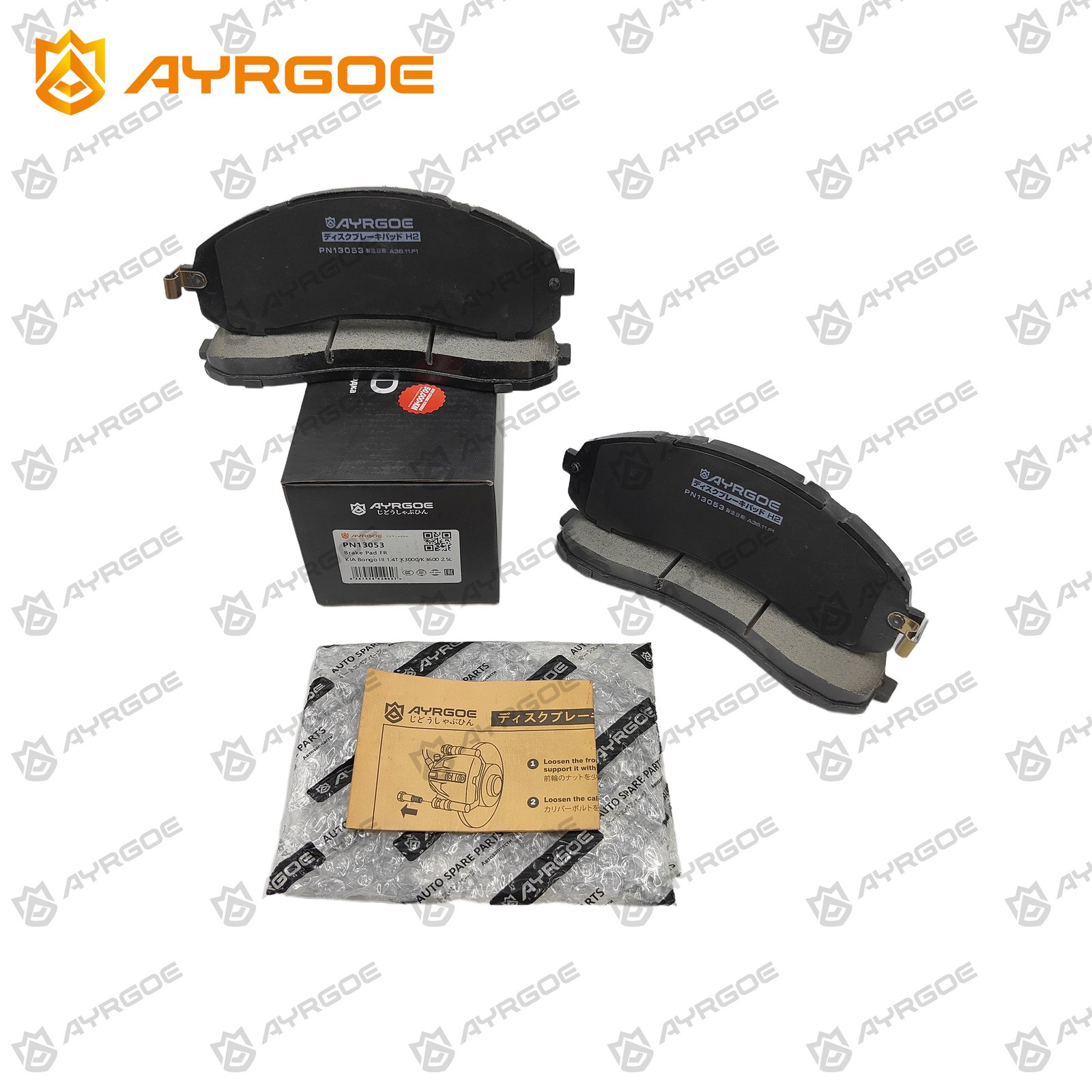 AYRGOE PN13053-03 Тормозные колодки Передний Kia Bongo 11-/K3000S 04-19 3