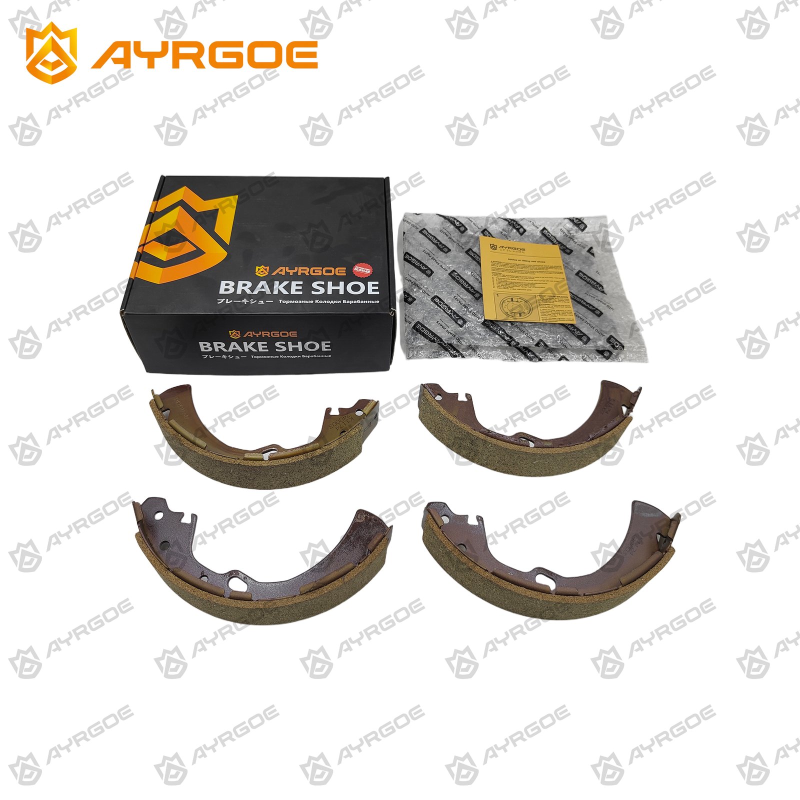 AYRGOE K1174-03 Тормозные колодки барабанные Задний Nissan Pathfinder Terrano WD21 86-95/Mistral 96-99/Pickup 85-01/NP300 08-21 3