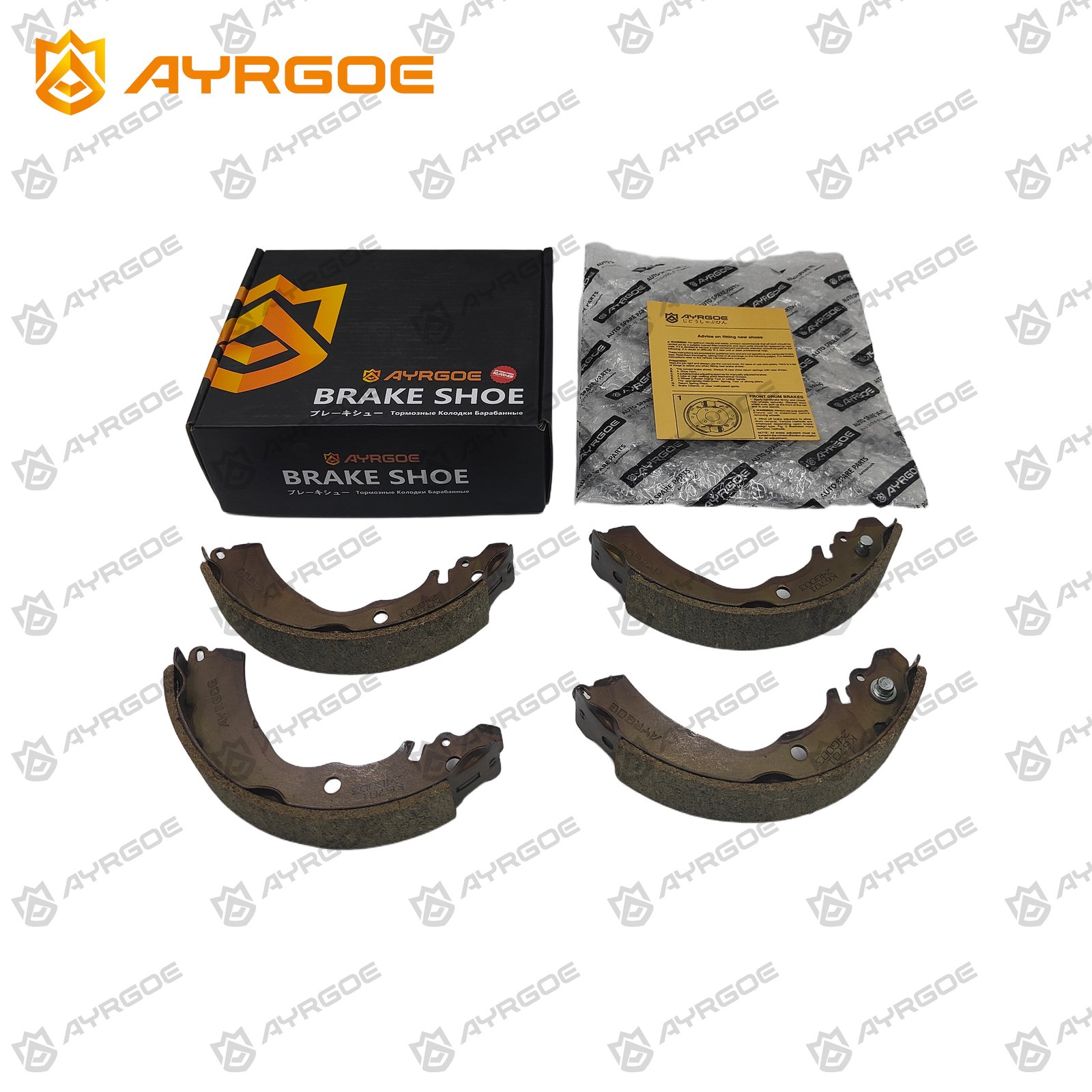 AYRGOE K6701-03 Тормозные колодки барабанные Задний MMC GALANT E52 92-96/LANCER 95-00 3