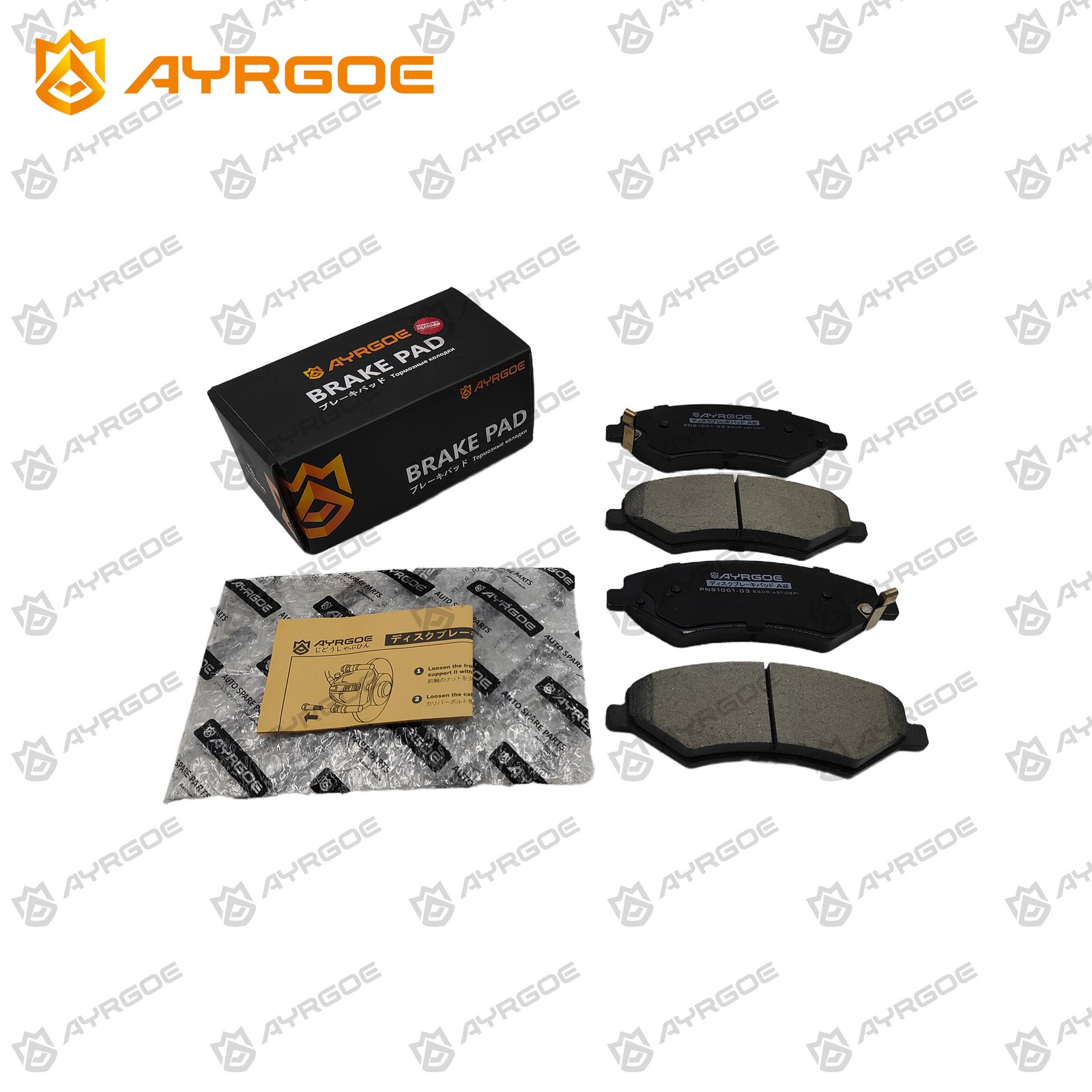 AYRGOE PN81001-03 Тормозные колодки Передний Jetour Dashing 22-/X70 Plus 20-/X90 Plus 21-/Jetour X70,X70 Plus 1.5T 1.6T 2.0T 18- 3