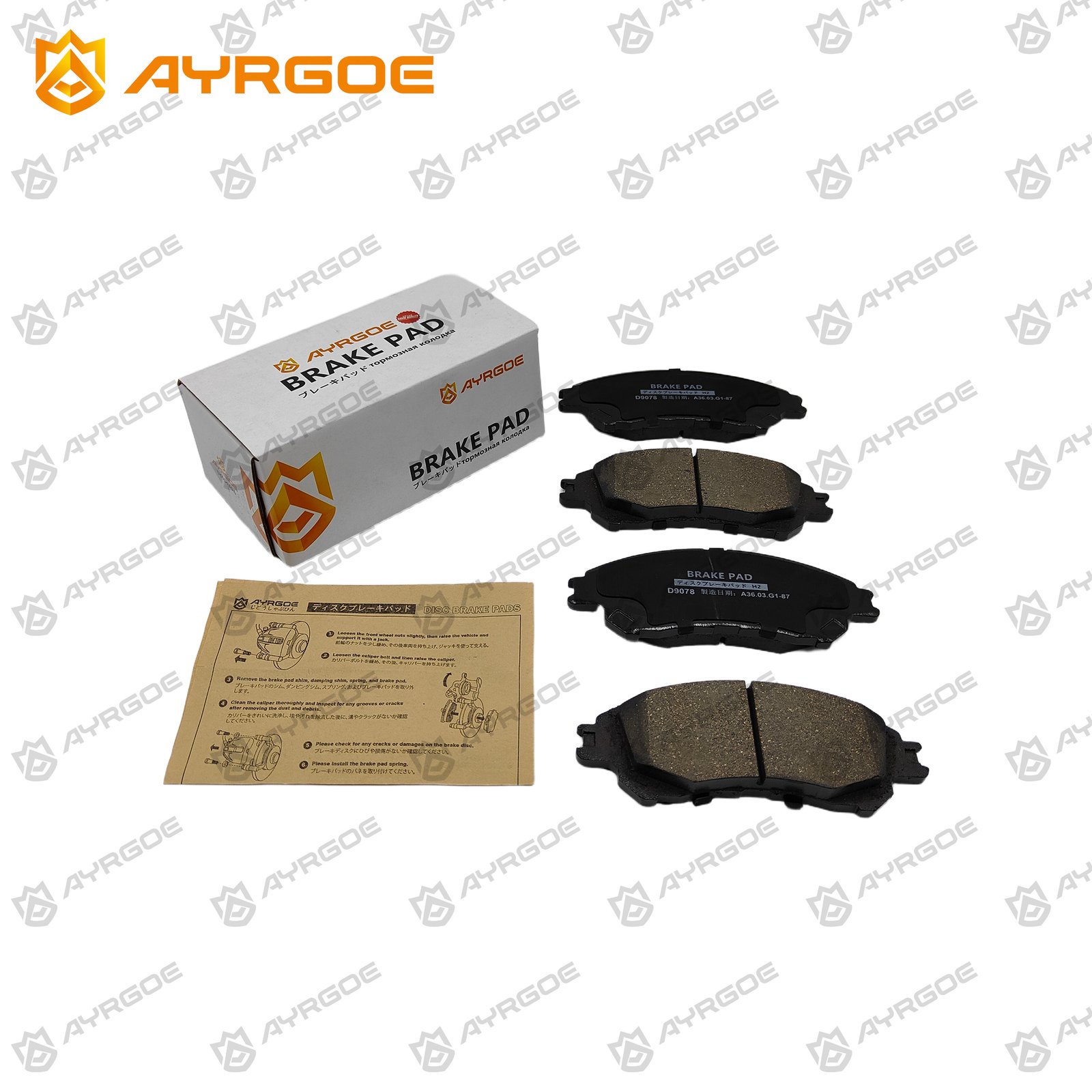 AYRGOE D9078-05 Brake Pad Front Suzuki Vitara(Escudo) 15/ SX4 13-/Nissan Livina 19-/MMC Xpander 17- 3