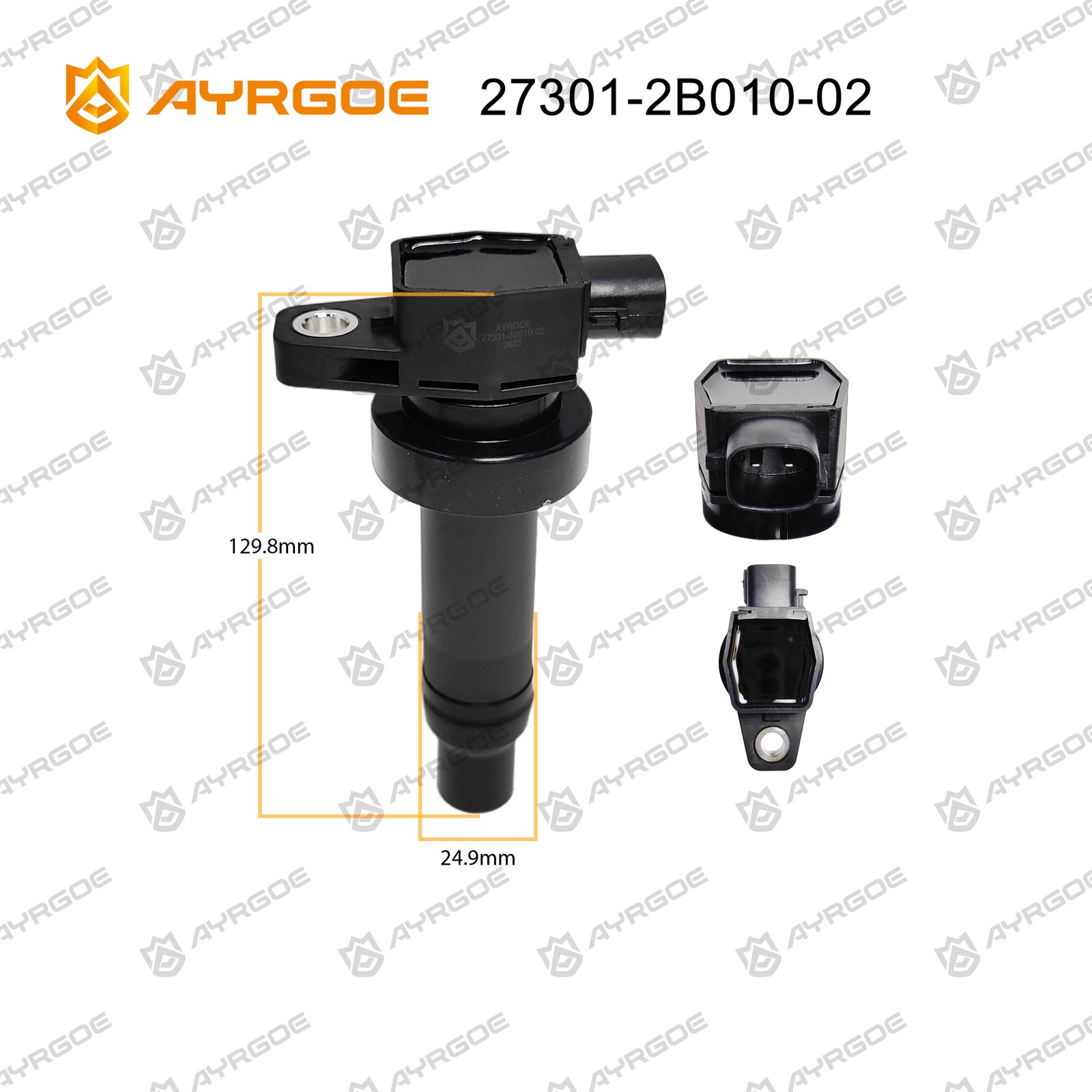 AYRGOE 27301-2B010-02 Ignition Coil Hyundai G4FA 1.4, G4FC 1.6,G4FG 1.6 Elentra MD UD AD 11-20/Accent(Solaris) RB 10-17,HC 17-/Creta 16-21/i30 FD GD 09-/Kia Cerato 06-09/Ceed JD 14-18,CD 18-