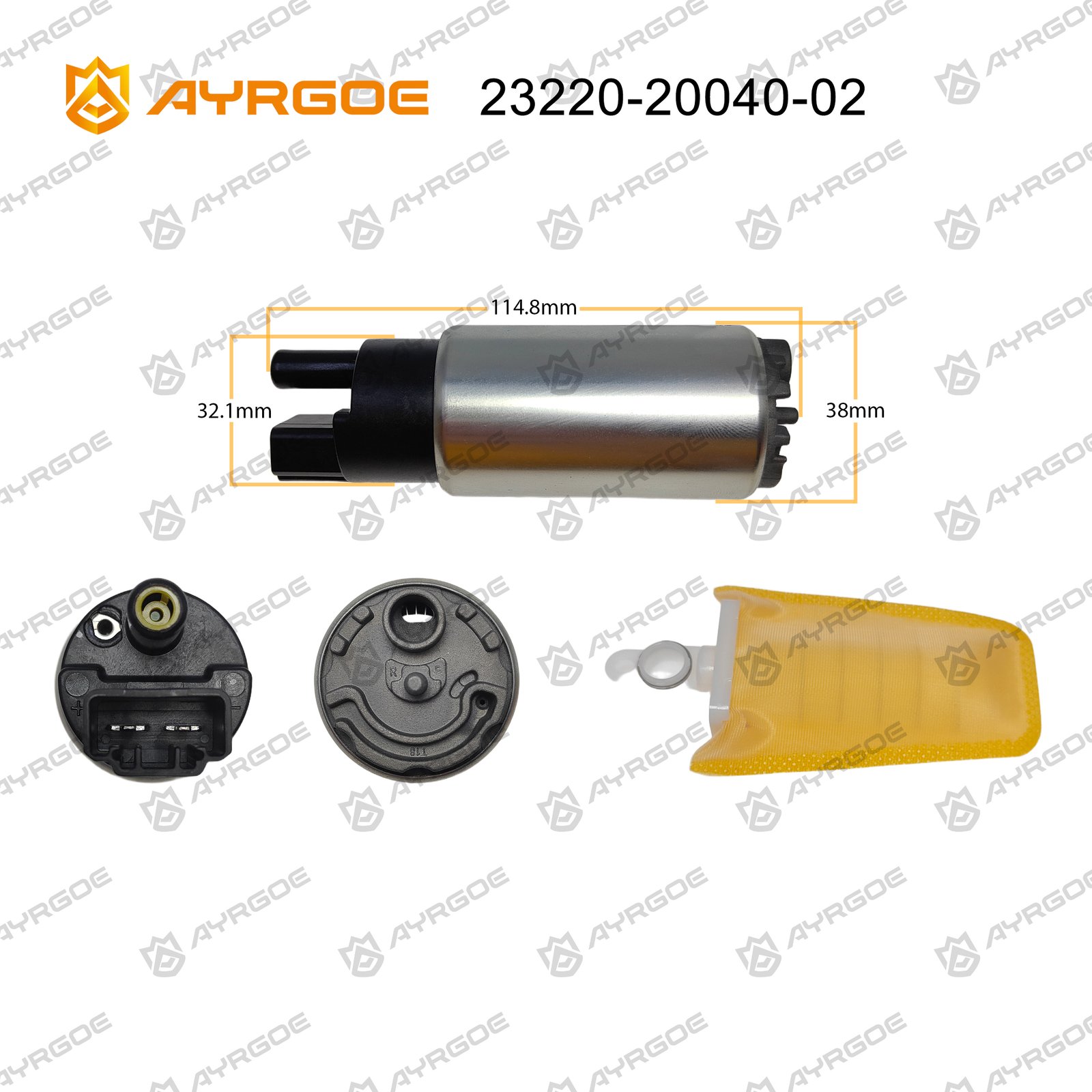 AYRGOE 23220-20040-02 Fuel Pump THIN,CAMRY(MPU101/MPU107)