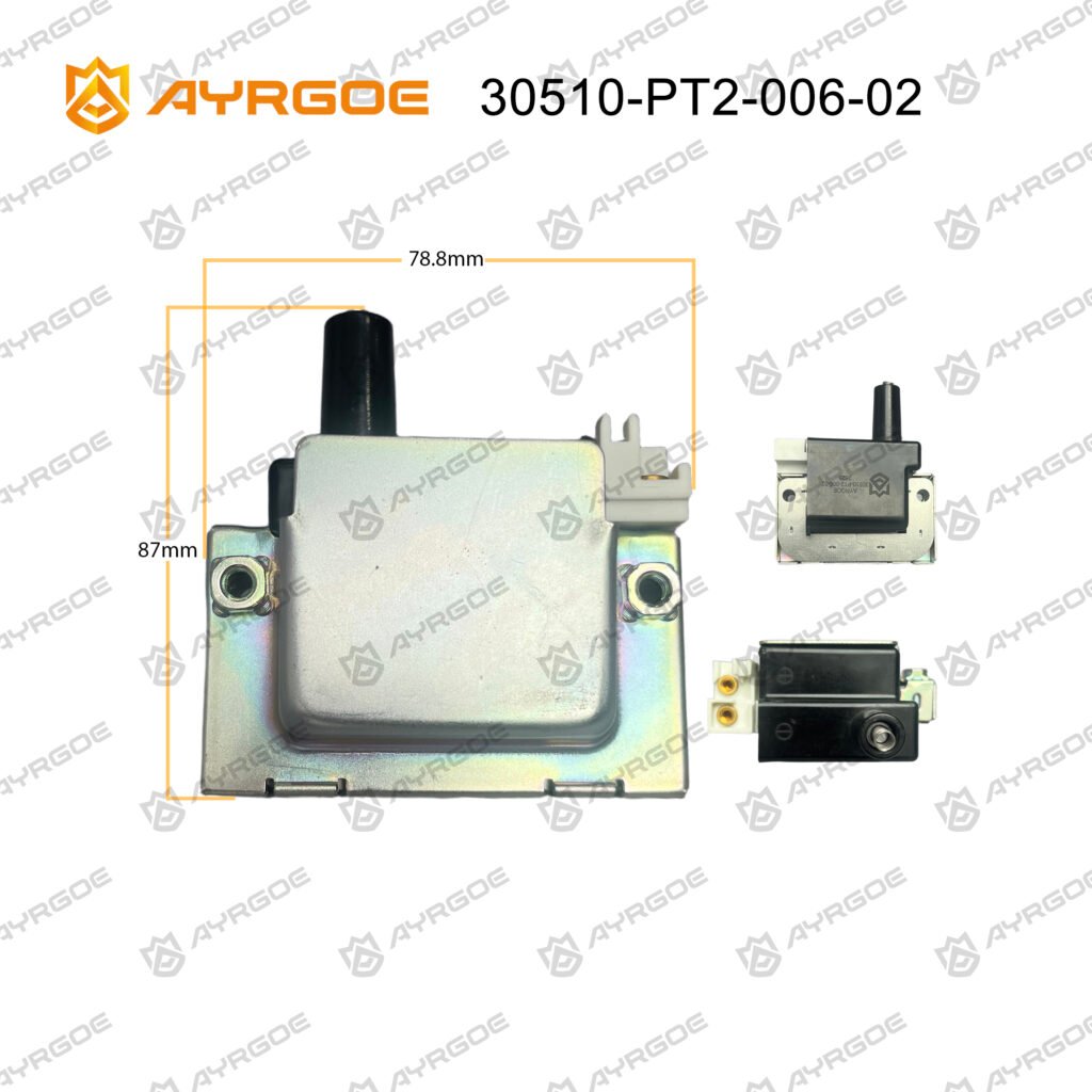 AYRGOE 30510-PT2-006-02 Катушка зажигания Honda B20Z 2.0, D15B 1.5,F23A 2.3/CRV RD1 99-02/Civic 93-95/Odyssey RA 97-99/Accord 2.2i 2.3i/Civic 1.6i 1.8i(Катушка зажигания HONDA 96- на двигателя B,H,F,D)