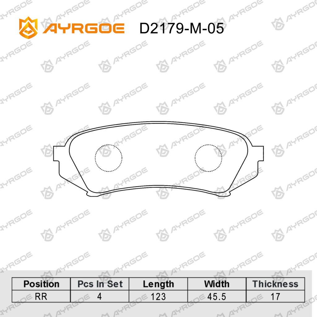 AYRGOE D2179-M-05 BRAKE PAD RR LANDCRUISER HZJ105