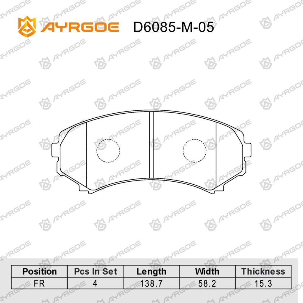 AYRGOE D6085-M-05 BRAKE PAD FR MITSUBISHI PAJERO V7#