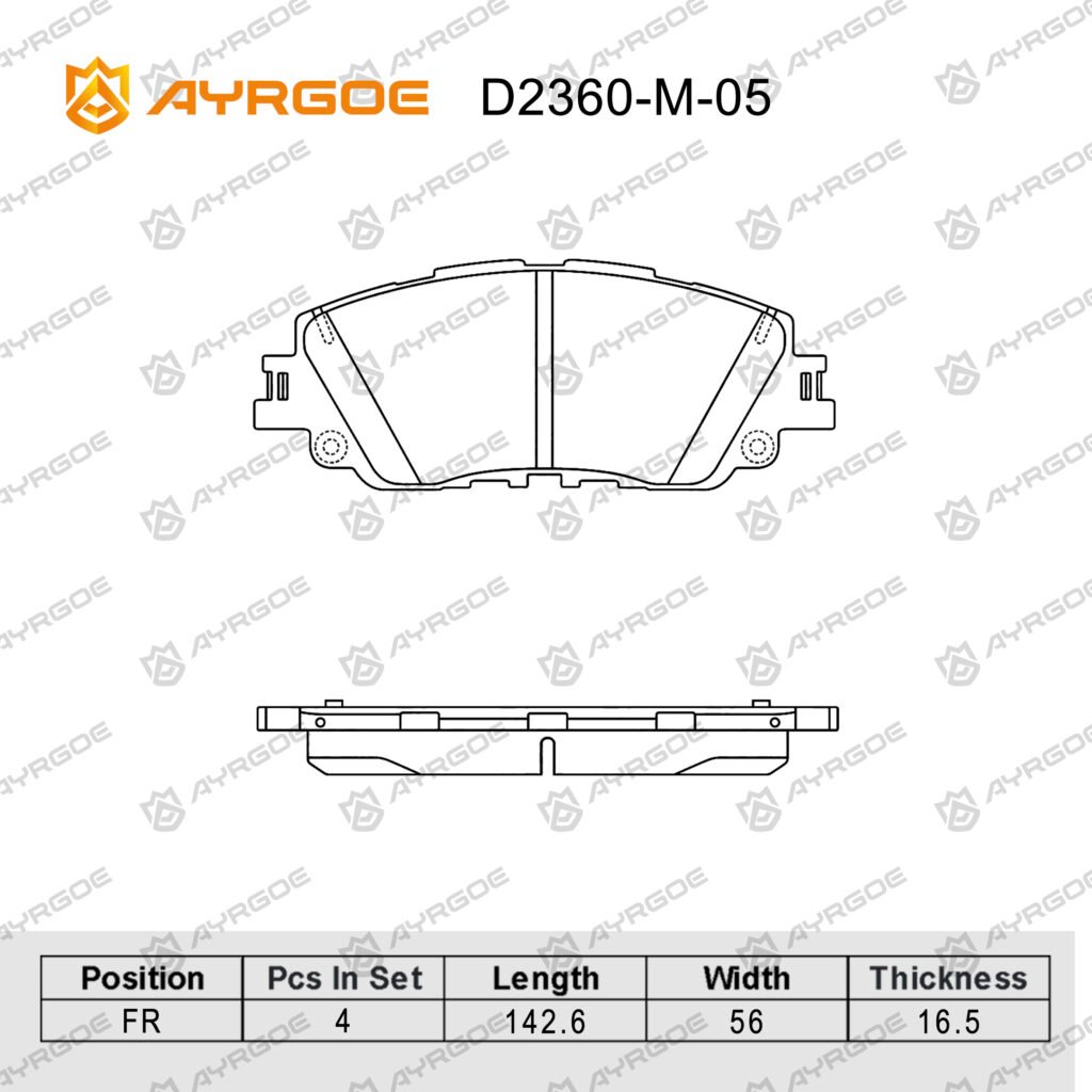 AYRGOE D2360-M-05 BRAKE PAD FR LEXUS ES200