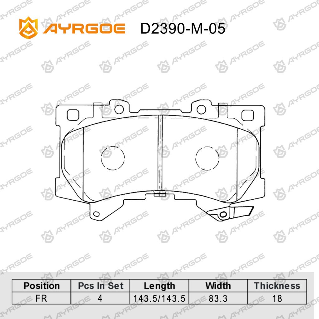 AYRGOE D2390-M-05 BRAKE PAD FR LEXUS GX550