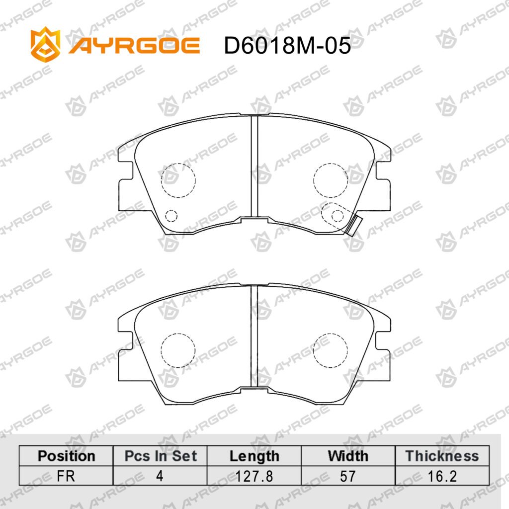 AYRGOE D6018M-05 BRAKE PAD FR MITSUBISHI DELICA L300 1986-1994