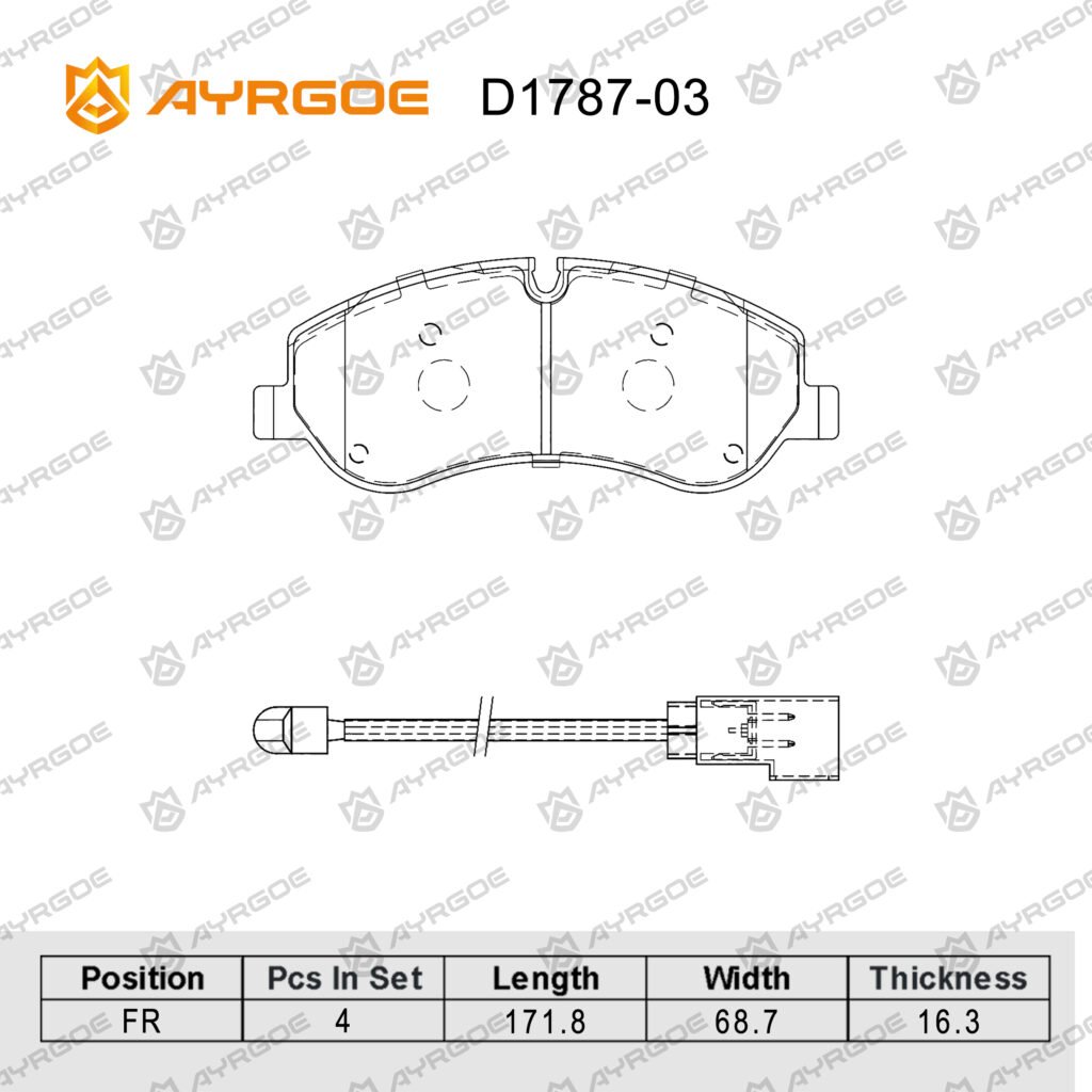 AYRGOE D1787-03 BRAKE PAD FR Ford Transit  2025