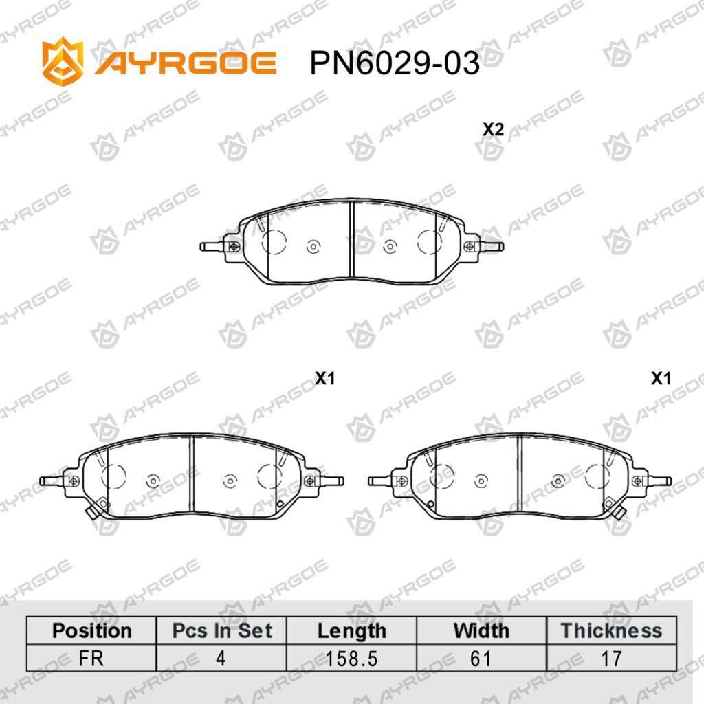 AYRGOE PN6029-03 BRAKE PAD FR Tank 300 2.0T 21-