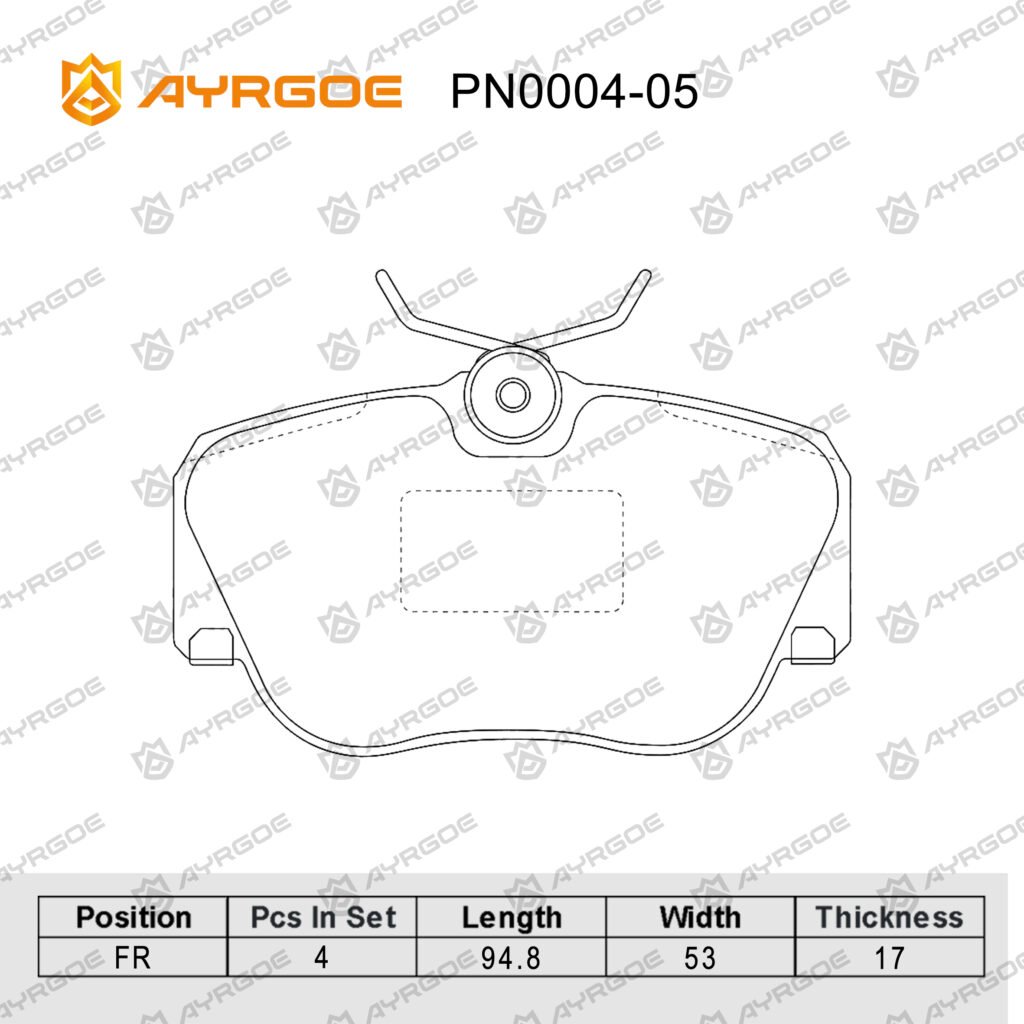 AYRGOE PN0004-05 BRAKE PAD FR MB W201 82-93