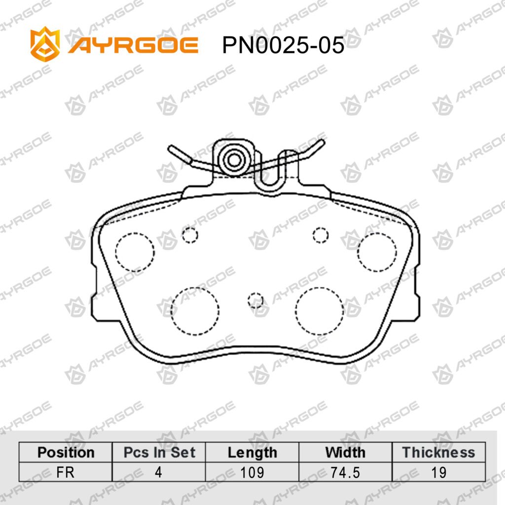 AYRGOE PN0025-05 BRAKE PAD FR MB W202 93-01