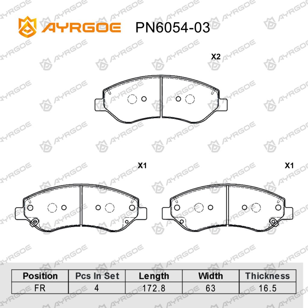 AYRGOE PN6054-03 BRAKE PAD FR Haval H5 23-/Tank 500 22-