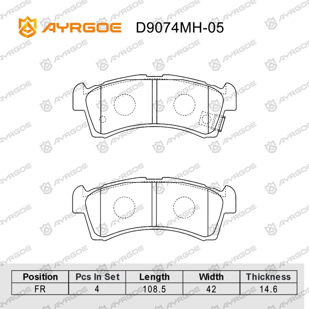 AYRGOE D9074MH-05 BRAKE PAD FR MAZDA Carol HB36S 2015-