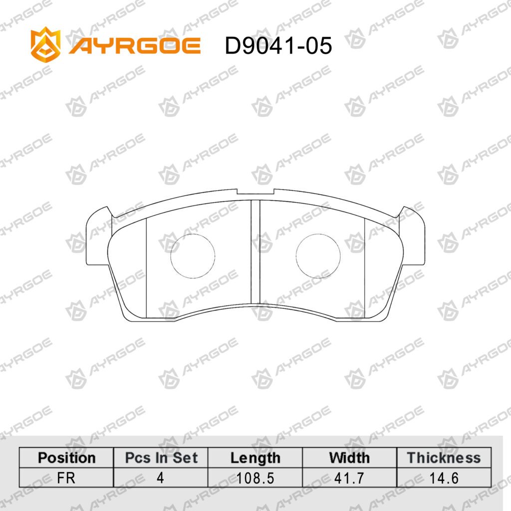 AYRGOE D9041-05 BRAKE PAD FR MAZDA AZ - Wagon MJ21S 2003-2008