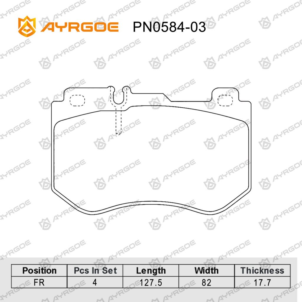 AYRGOE PN0584-03 BRAKE PAD FR MB C160 C200 C250 C300