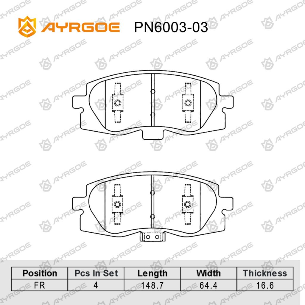 AYRGOE PN6003-03 BRAKE PAD FR JAC T6  18-/T8 PRO  20-