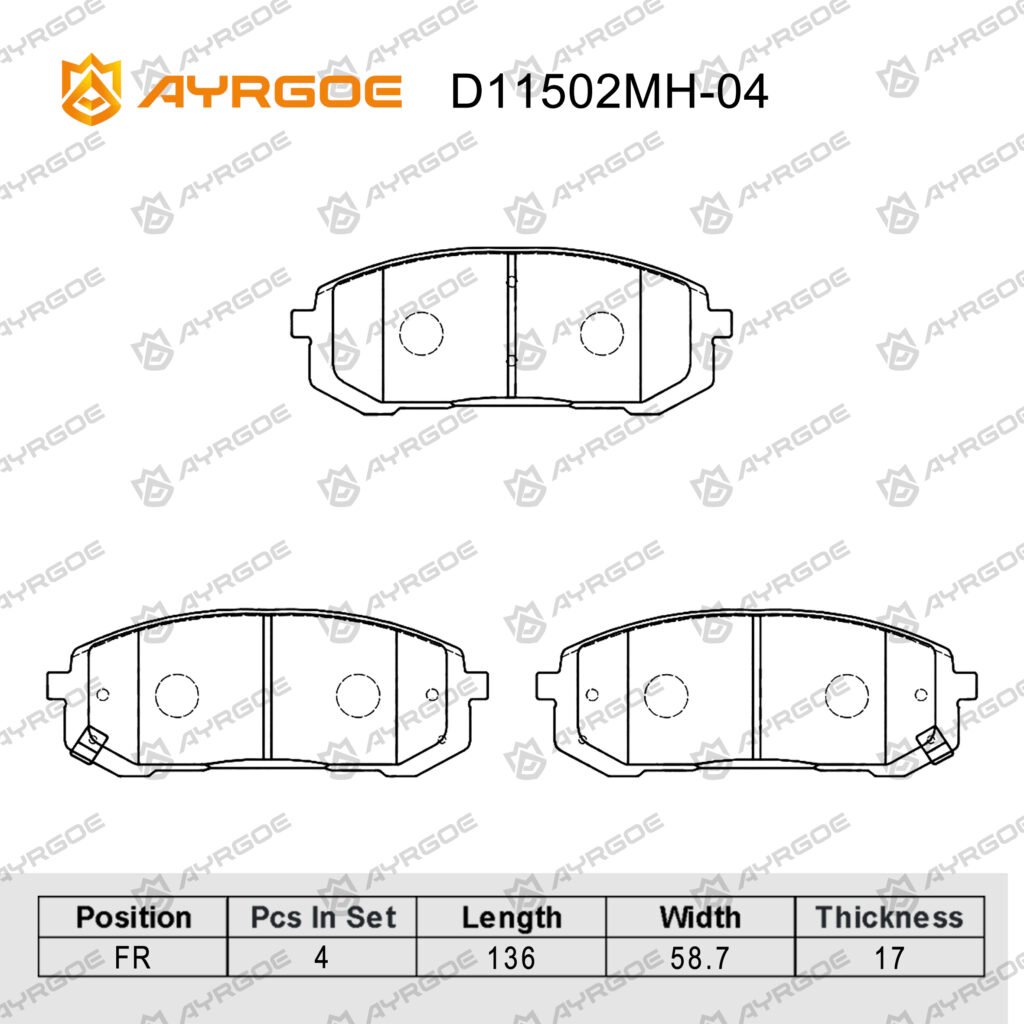 AYRGOE D11502MH-04 BRAKE PAD FR HYUNDAI ELANTRA CN7 20-