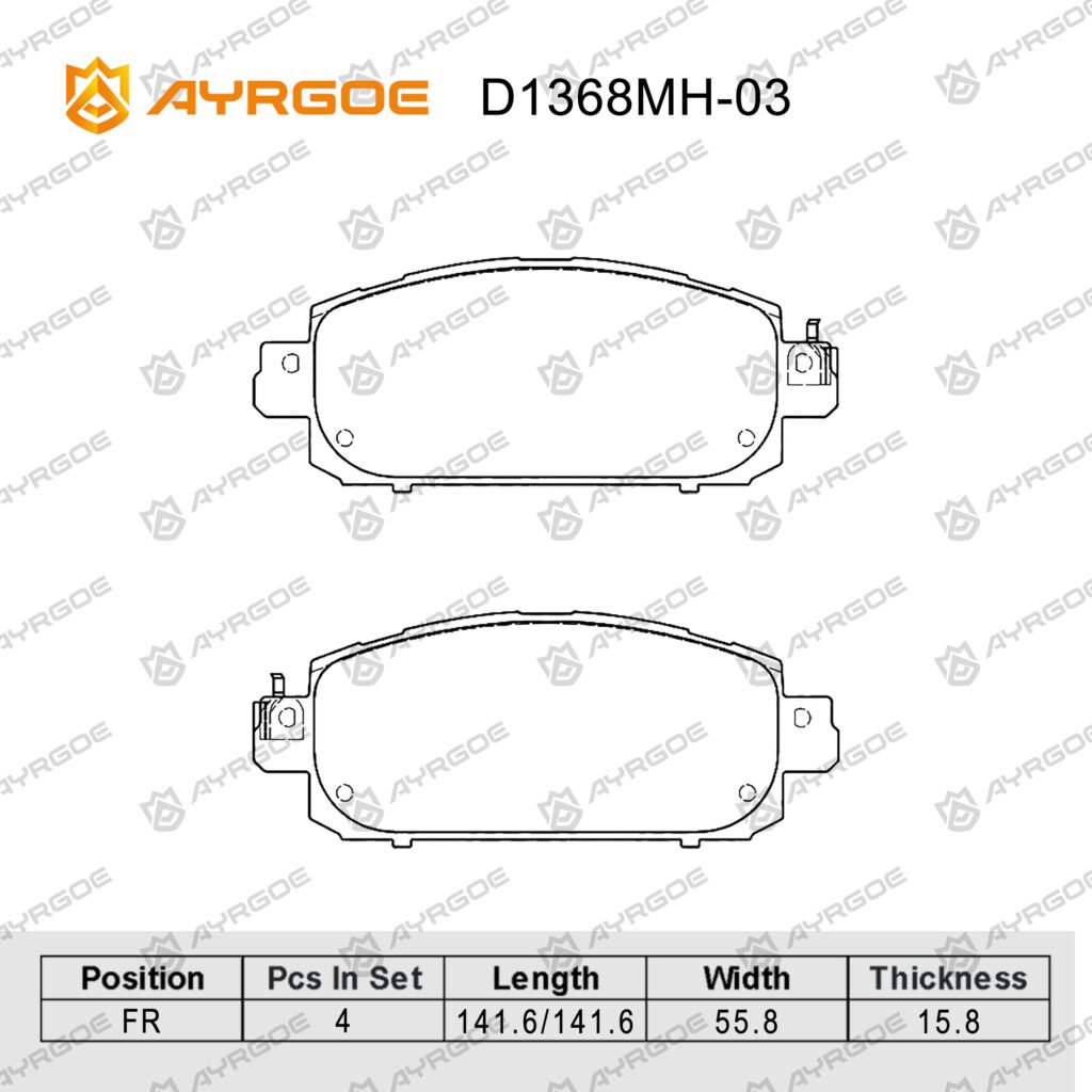 AYRGOE D1368MH-03 Brake Pad Front NISSAN SENTRA  B18 2020| KICKS  2020