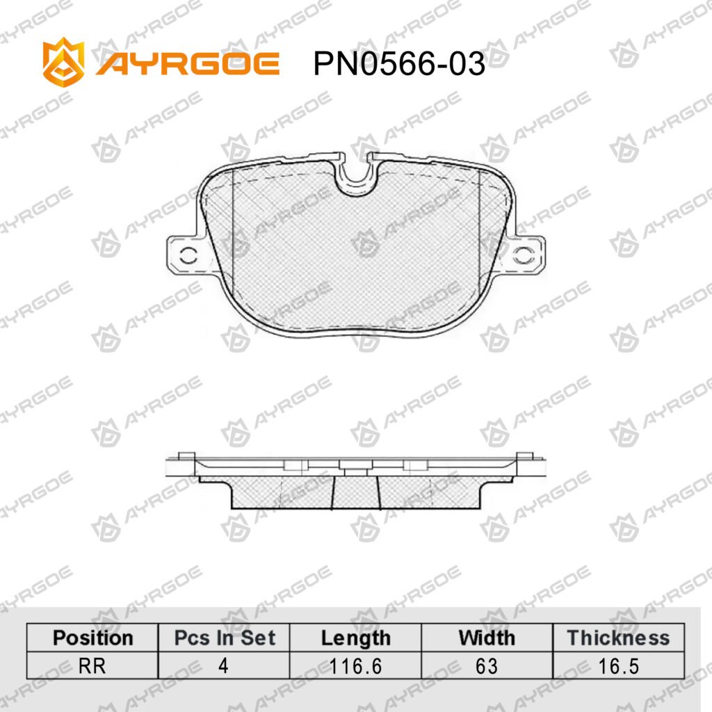 AYRGOE PN0566-03 Brake Pad Rear RANGE ROVER SPORT 2009–2013