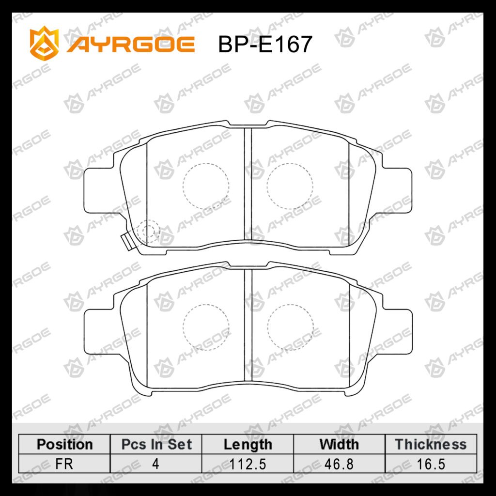 AYRGOE D2174-05 BRAKE PAD FR Toyota Yaris Vitz NCP10 99-05