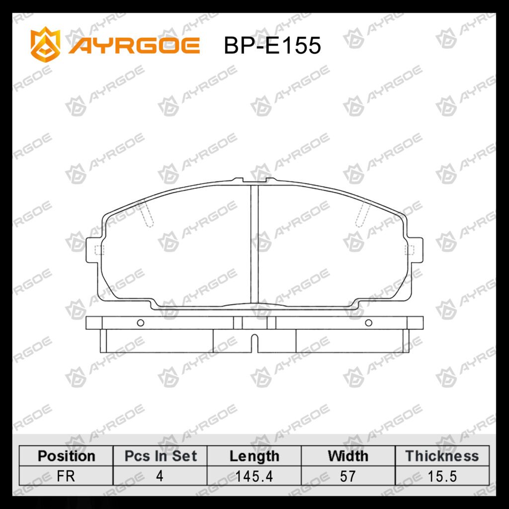 AYRGOE D2104-05 BRAKE PAD FR Toyota Hiace H200 2.4 95-06