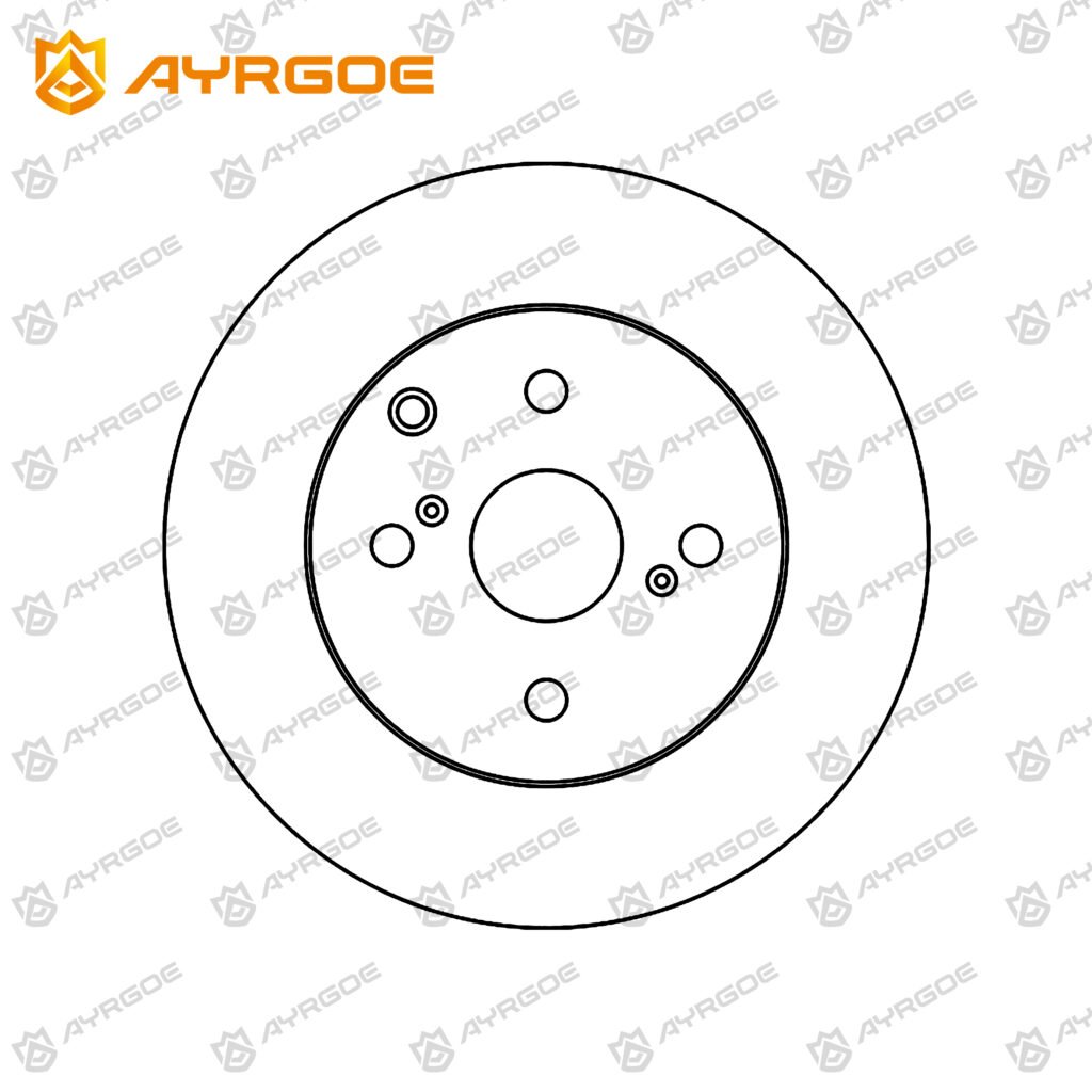 AYRGOE 42431-02081-04 BRAKE DISC RR TOYOTA COROLLA HATCHBACK 07-13