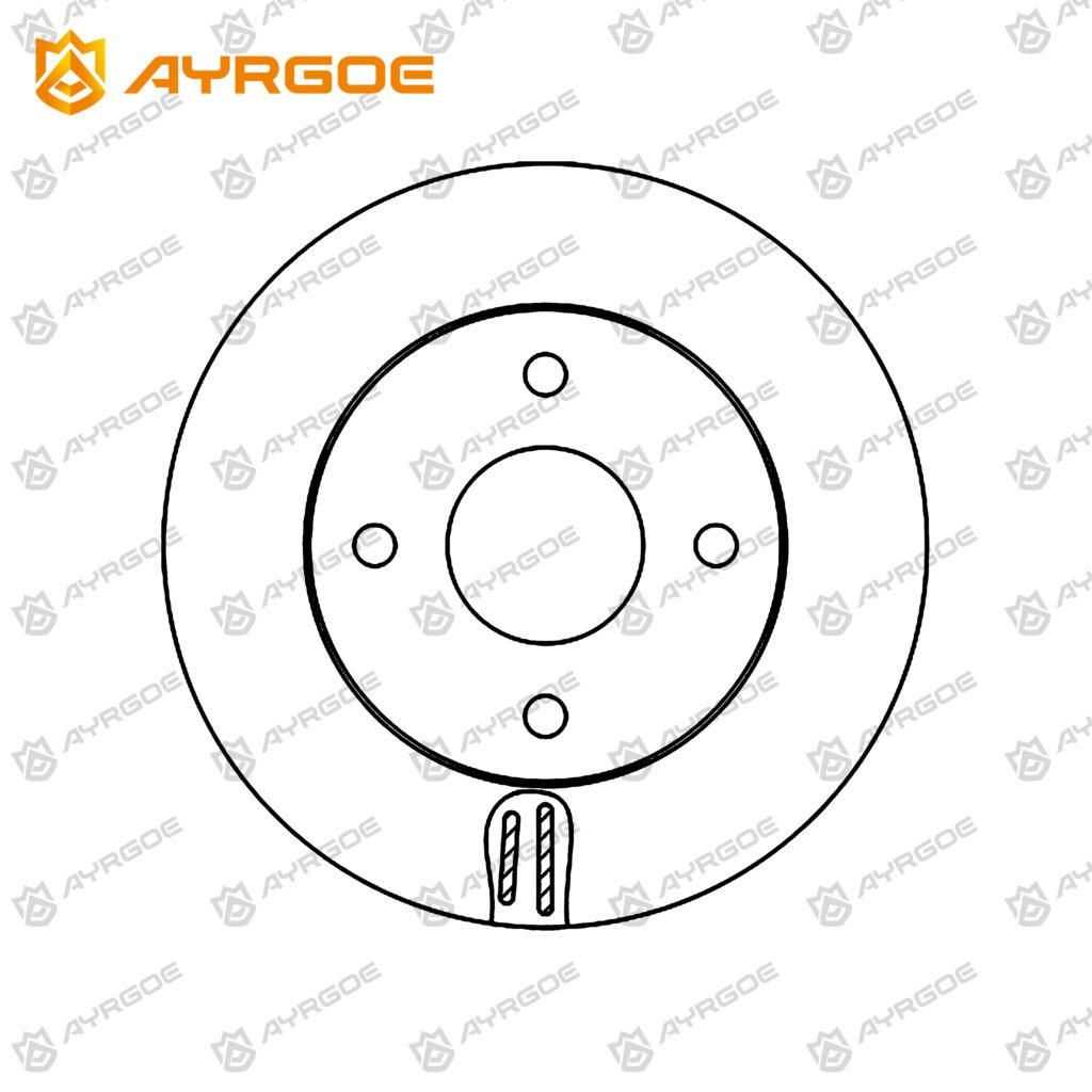 AYRGOE 40206-CT40A-04 BRAKE DISC FR NISSAN MARCH K12 02-10