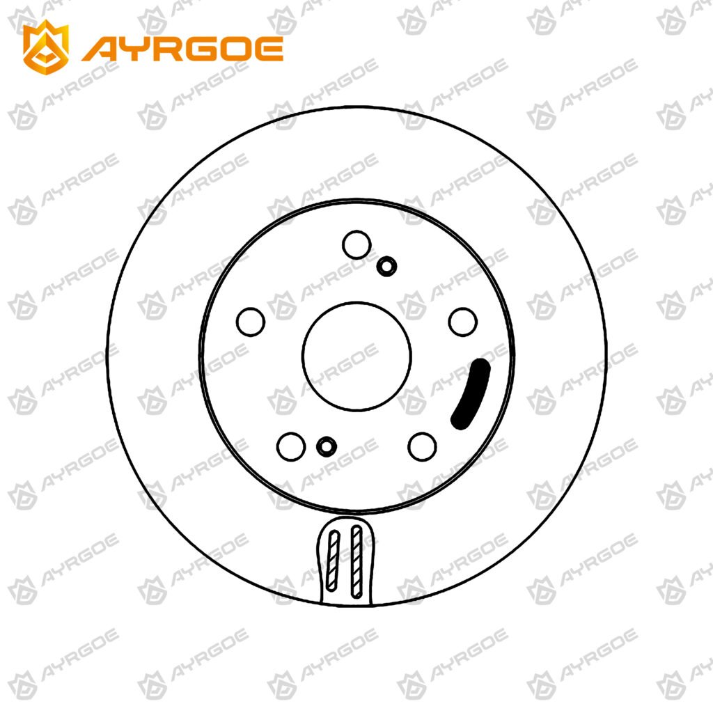 AYRGOE 43512-47040-04 BRAKE DISC FR TOYOTA PRIUS ZVW30 09-15