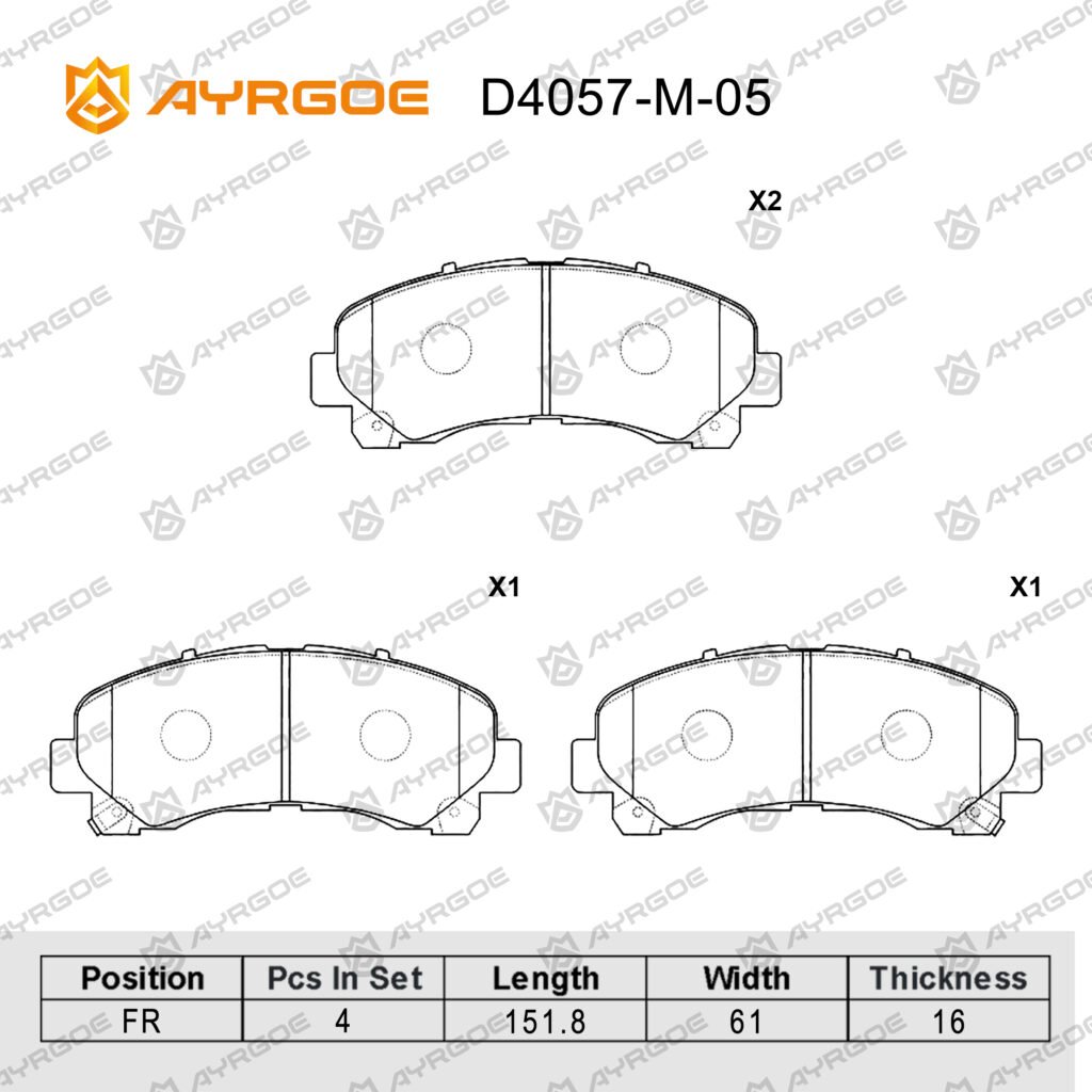 AYRGOE D4057-M-05 BRAKE PAD FR ISUZU DMAX TFR86