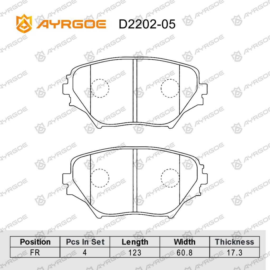 AYRGOE D2202-05 BRAKE PAD FR Toyota Rav4 XA20 00-05